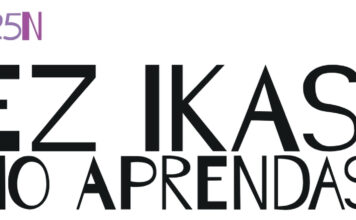 ‘Ez Ikasi’, azaroaren 25eko kanpainaren leloa, indarkeria matxistaren aurkako eguna