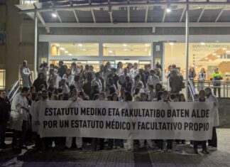 Bilbao acogerá este miércoles la manifestación central de la huelga de médicos en el País Vasco