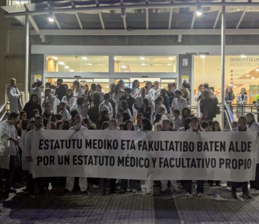 Bilbao acogerá este miércoles la manifestación central de la huelga de médicos en el País Vasco