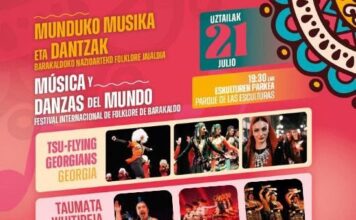 Barakaldok munduko musika eta dantzak hurbilduko ditu Eskulturen Parkera Nazioarteko Folklore Jaialdiarekin