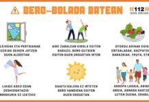 Eusko Jaurlaritzak alerta laranja aktibatuko du astelehen honetan muturreko tenperatura altuengatik