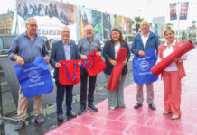 Sostenibilidad convertirá la alfombra roja del Zinemaldi en bolsas reutilizables para el Banco de Alimentos de Gipuzkoa