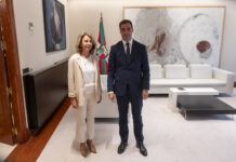 Imanol Pradales Lehendakariak Carmen Adán del Río Euskadiko Fiskal Nagusia hartu du